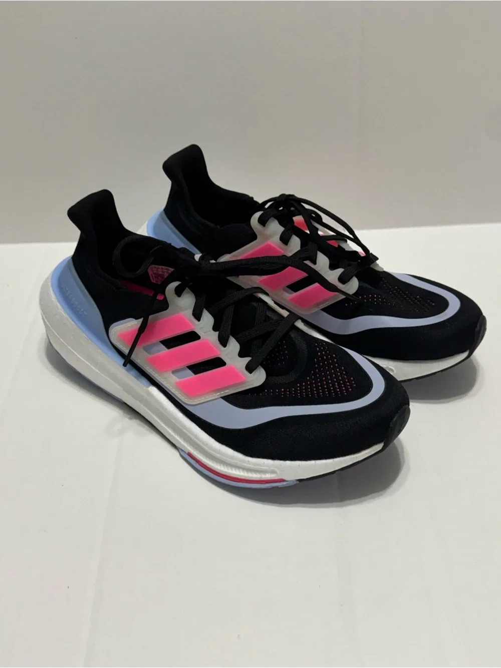 adidas Women's 8 Ultraboost Light Running Shoes Lucid BlackPink Blue Dawn IE1764